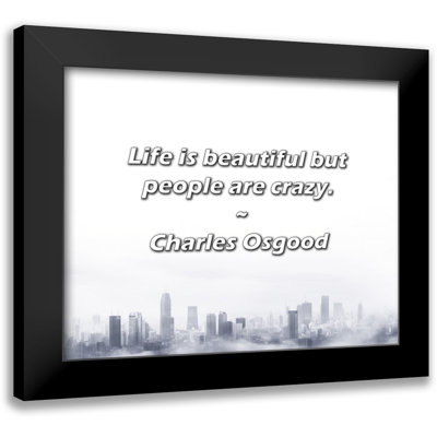 Charles Osgood Quote: Life is beautiful but people are crazy.
