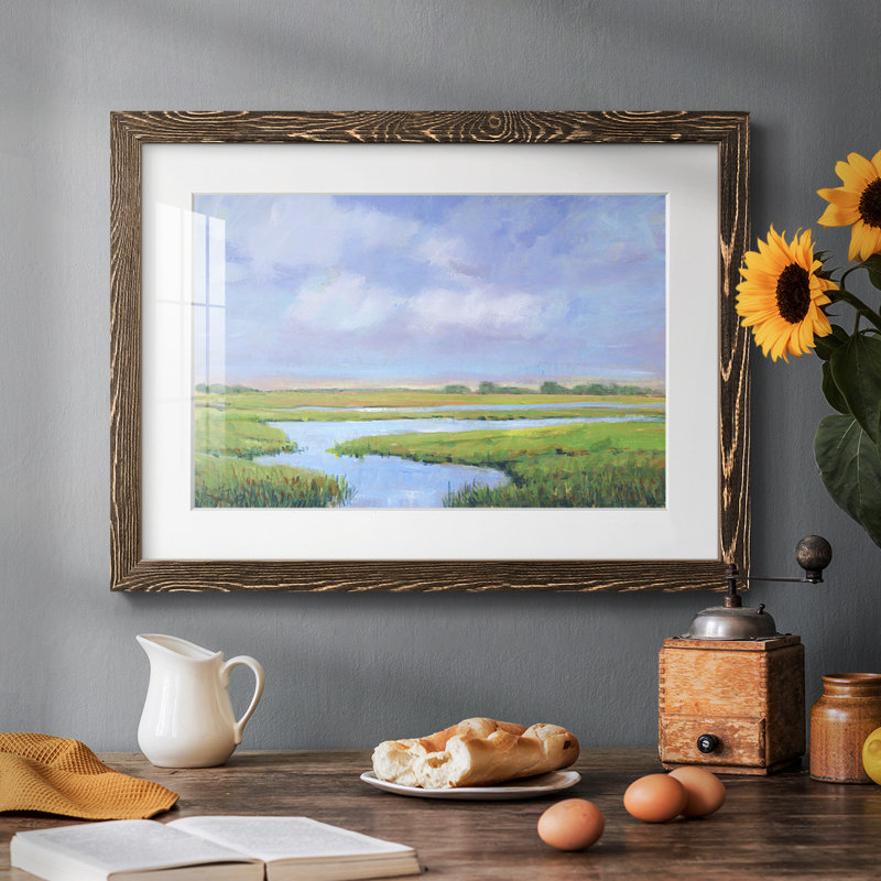 " Summer Marsh II ", Walnut, 14" H x 20" W x 1.5" D