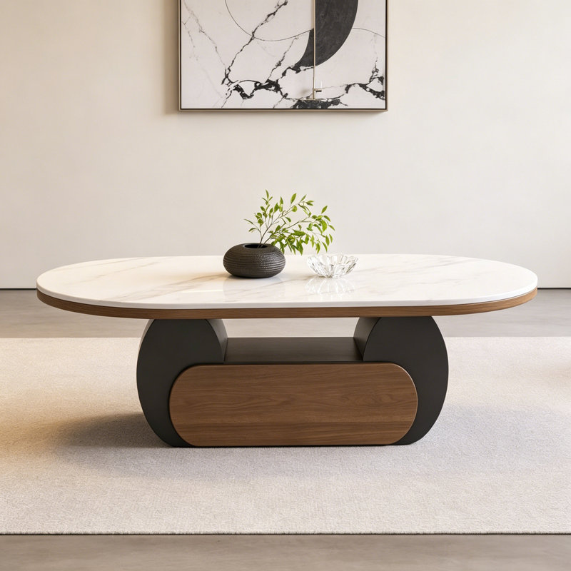 Table basse italienne de forme ovale