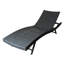 Élégante chaise inclinable réglable grise avec cadre en fer et cadre respirant, pour l'extérieur