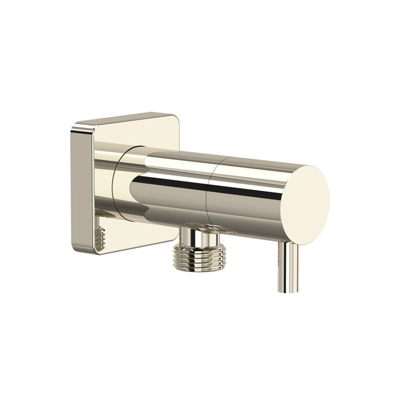 Handshower Outlet with Integrated Volume Control, Polished Nickel