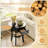 2-tier Side End Sofa Table Round Nightstand For Bedroom Living Room Black