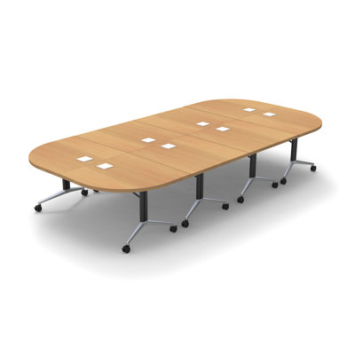 Albin 12 Person Conference Meeting Tables 4 piece Complete Set