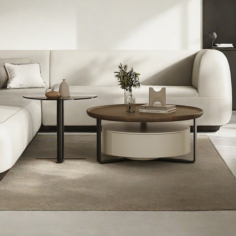 Creative Coffee Table with Smoked Veneer
