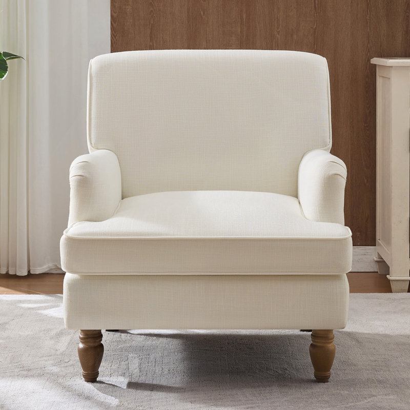 Fauteuil rembourré Havencrest, Crème ; lin