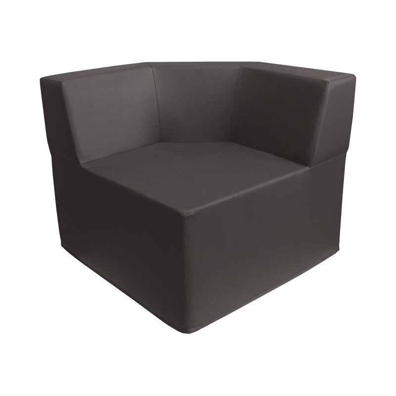 Ammaarah 1 Seater Faux Leather Seating Component, Taupe