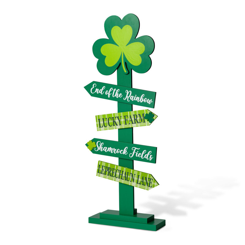 Enseigne de porche en fer 36 "H Shamrock 