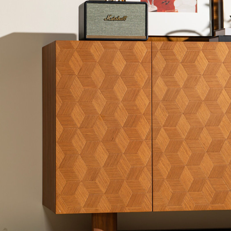 Simple and spacious sideboard cabinet, 32.67" H x 61.02" W x 15.74" D