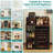 Mini Fridge Stand with Storage and Reversible Shelves-1511870020