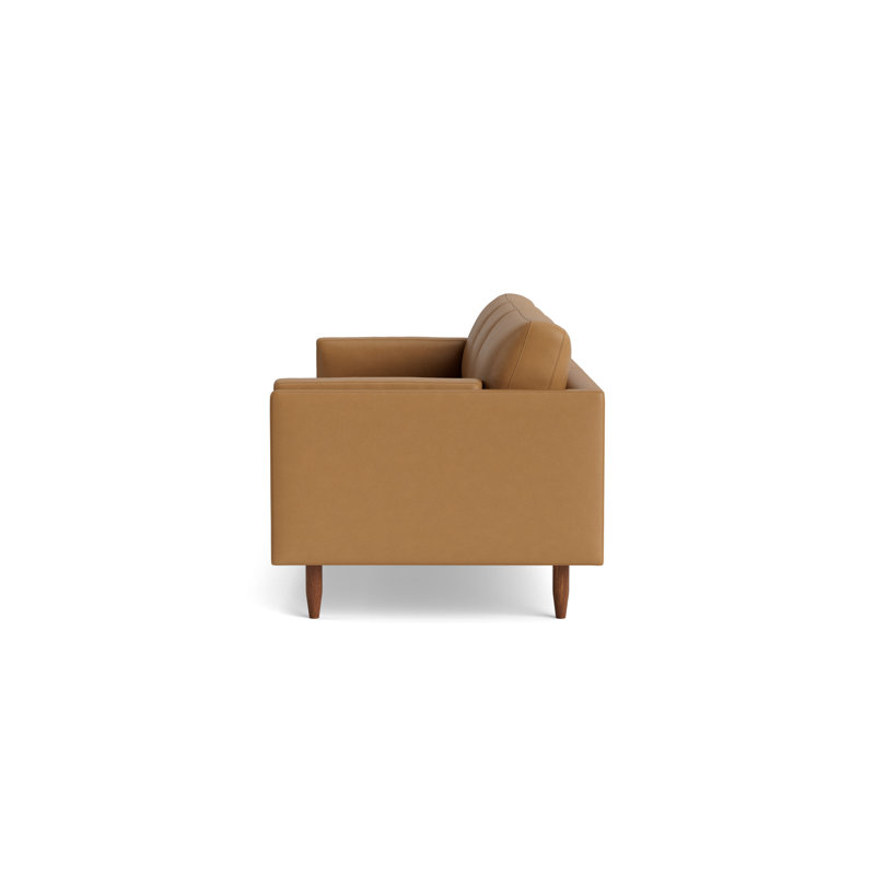 Skinny Fat Leather Sofa (95"), Leather - Butterscotch