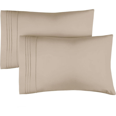 Microfiber Pillowcase Set, Soft Double Brushed Pillow Covers, Breathable & Easy Care, Set of 2