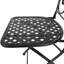 Lot de 2 chaises de bistro pliantes en métal noir avec dossier décoratif en mosaïque, chaises pliantes d'extérieur pour patio