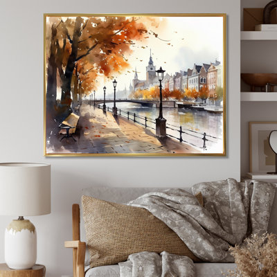 Rudys Waterfront Cityscape II sur impression sur toile