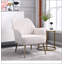 Fauteuil en sherpa moderne Mid-Century