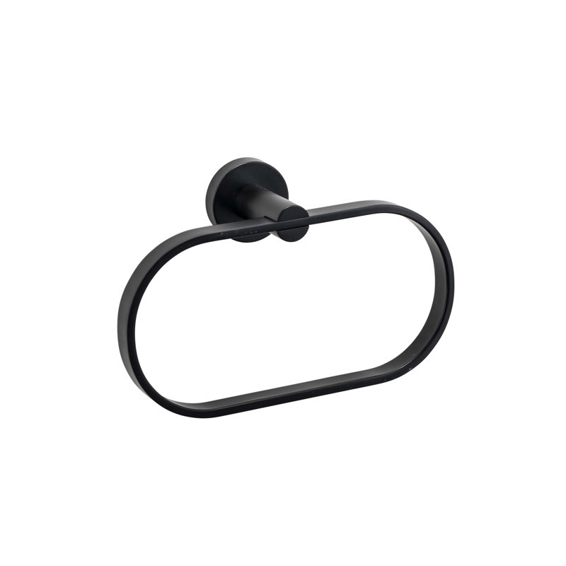 Metra Matte Black Towel Ring Flexi-Fix Bathroom Accessories