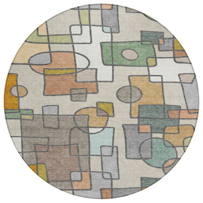 Machine Washable Indoor/Outdoor Chantille ACN2503 Geometric Rug