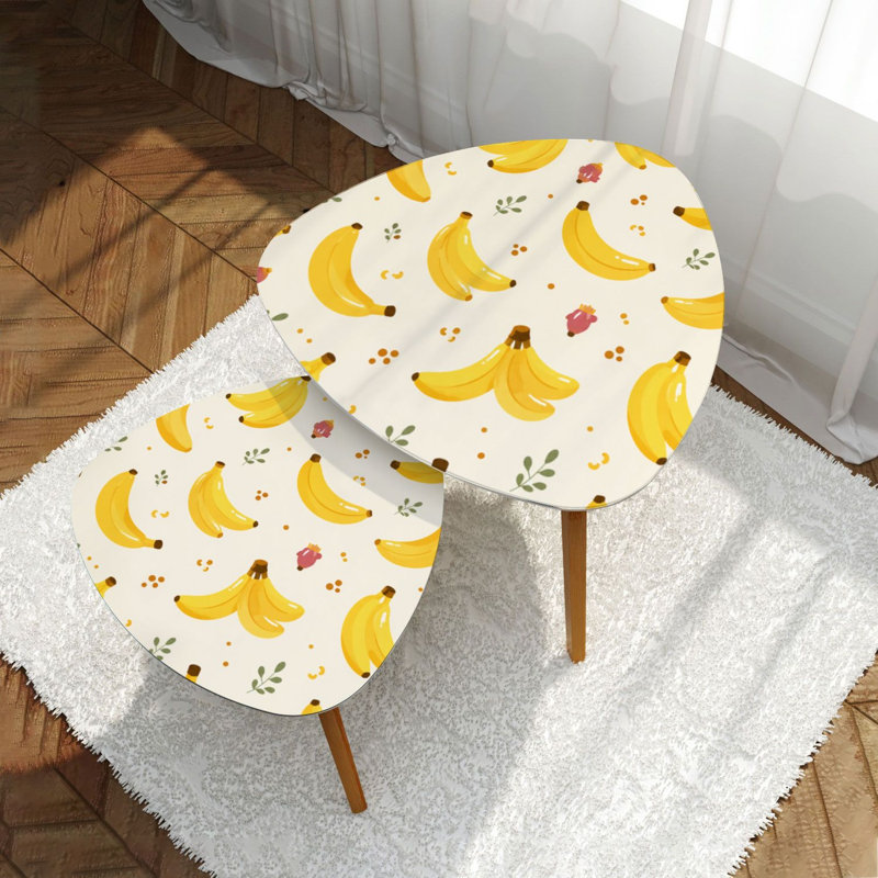 Ensemble de 2 tables basses gigognes Triangle