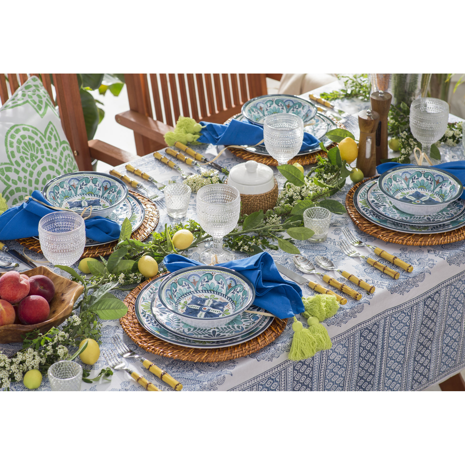  Cambridge Bamboo Handle 20-Piece Flatware Set