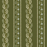 Lady Charlotte Botanic Stripe 10' L x 24" W Peel and Stick Wallpaper Roll