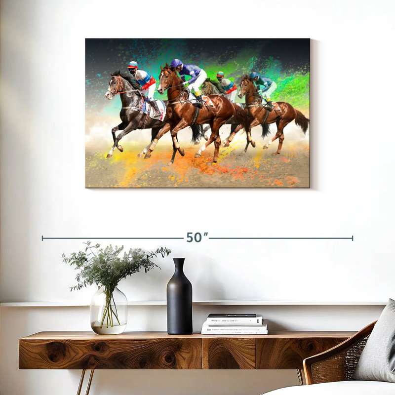 Course de chevaux Sirci, H 24 po x l 36 po