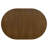 Oval 60-Inch Extension Leaf Dining Table, Dark Walnut