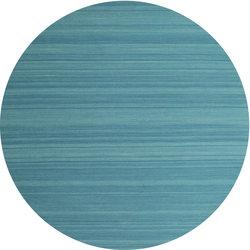 Tapis contemporain vert mer, Rond 5 pi