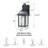 13.7” Black Wall Lantern with Dusk to Dawn Sensor and Textured Glass