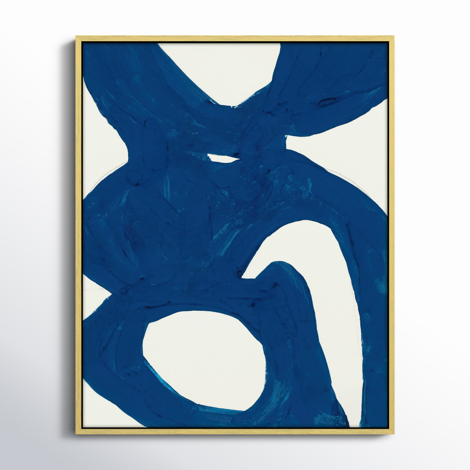Blue Harmony 1 by Andrea Stokes, Gold Framed, 20" H x 16" W x 1.375" D