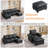 31.5" Wide Faux Leather Rectangle Ottoman For Modular Sectional Sofa-2083113156