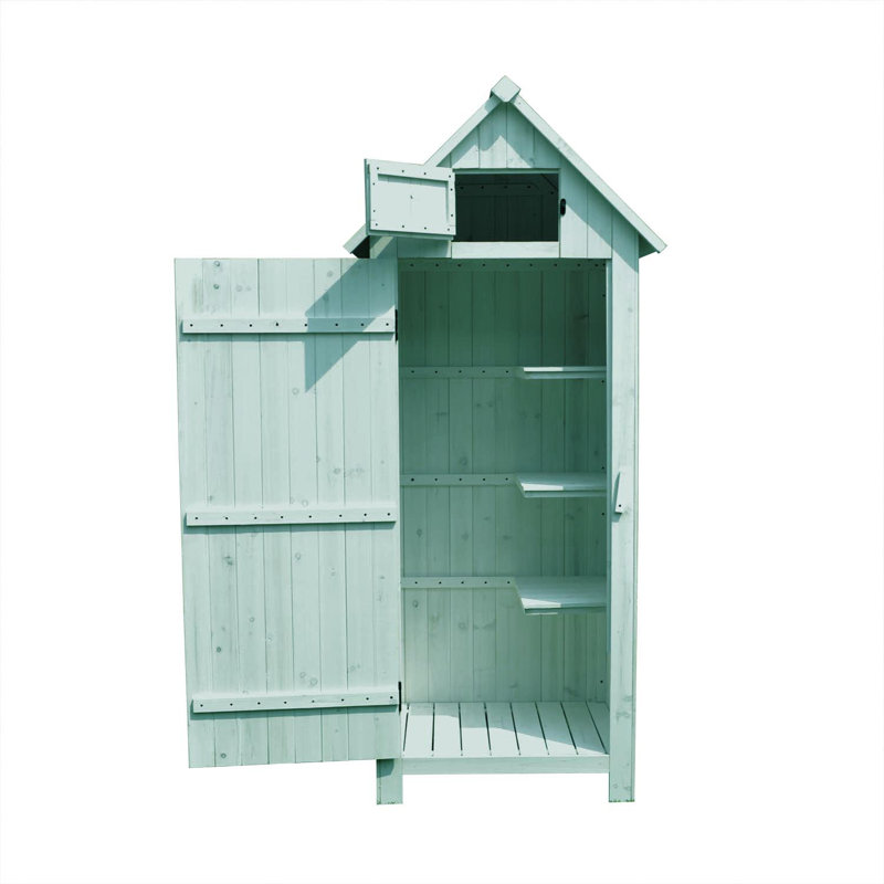 Solid Wood Shiplap Apex Tool Shed, Green