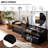 Modern TV Stand With Ample Storage,4 Drawer Design With Tempered Glass ,Built-In Charging Ports And Ambient LED Lighting-766027205