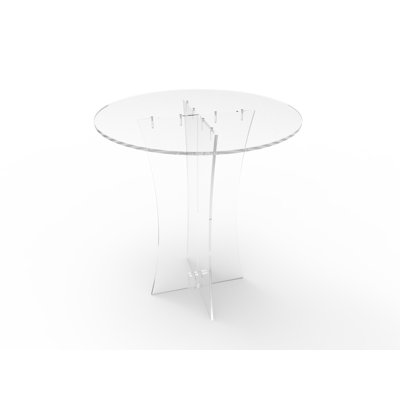 Ivy Bronx® Clear Plexiglass Lucite Acrylic Round Dining/ Tradeshow Table, 28" Diameter X 31" Height 932FCCEB0B0E44FFAC74CAC8EDDC9AA7