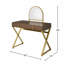Bureau de coiffeuse 2 tiroirs avec miroir et plateau à bijoux