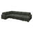 Rundey U-Shaped Oversized Sectional Corduroy Sleeper Sofa With Ottoman-119110560