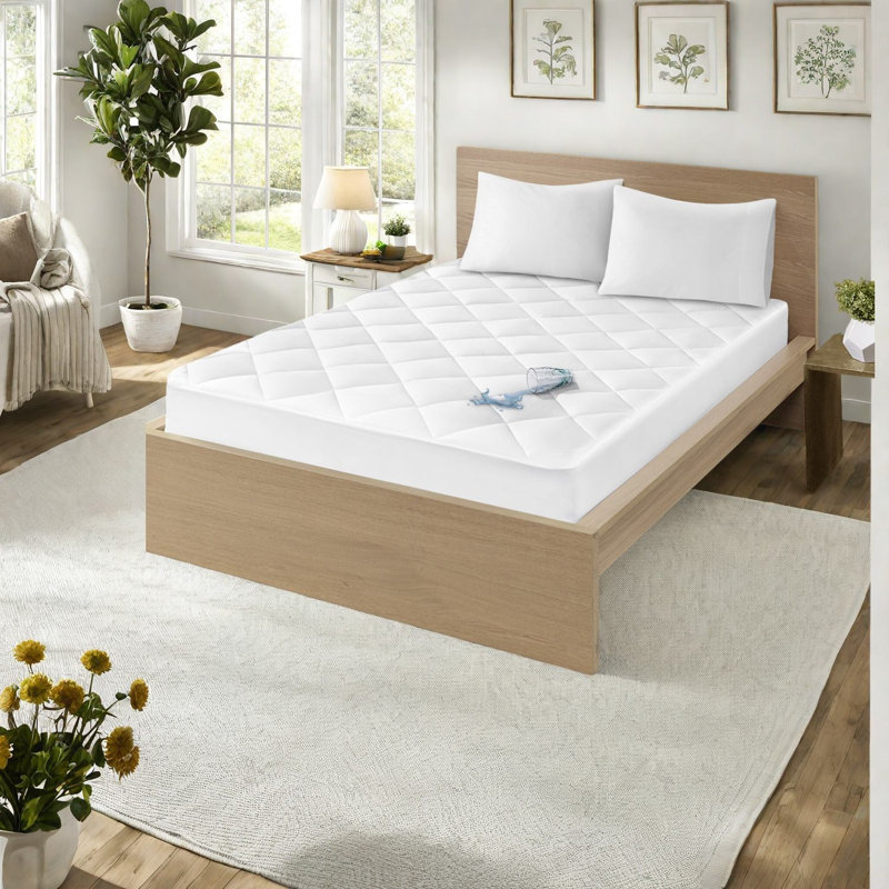 Premium Waterproof Cotton Sateen Bedding Set With Quilted Comfort