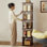 Rotating solid wood bookcase