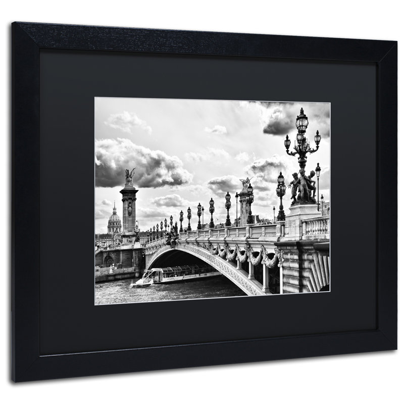 « alexandre iii paris ii », reproduction de photo sur cadre, H 16 po x l 17,25 po x P 0,5 po, Noir