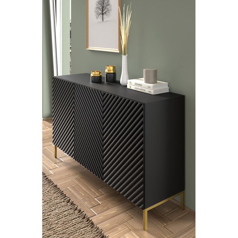 Agosta 150cm Sideboard, Black