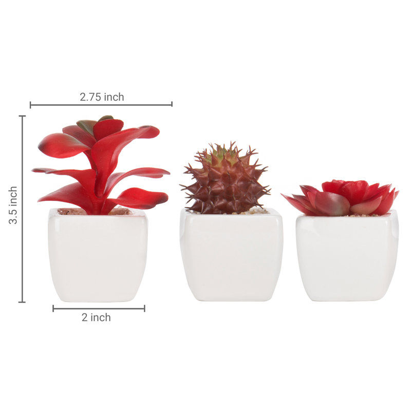3.25'' Faux Plant in Ceramic Pot