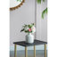 D5.9X7.9 "Vase rond blanc / or