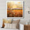 «Golden Sunset Cottage Countryside Landscape» sur toile