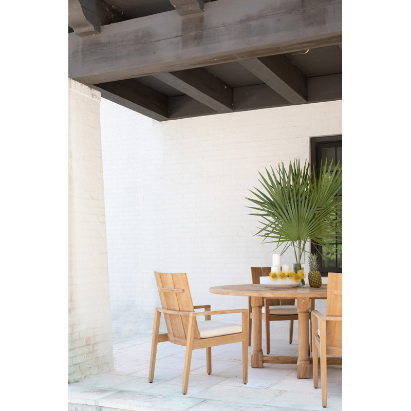 Lakeshore Outdoor Dining Table, Oyster Teak