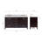 Cambridge 67'' Double Bathroom Vanity with Carrara Marble Top-90865105-132355252