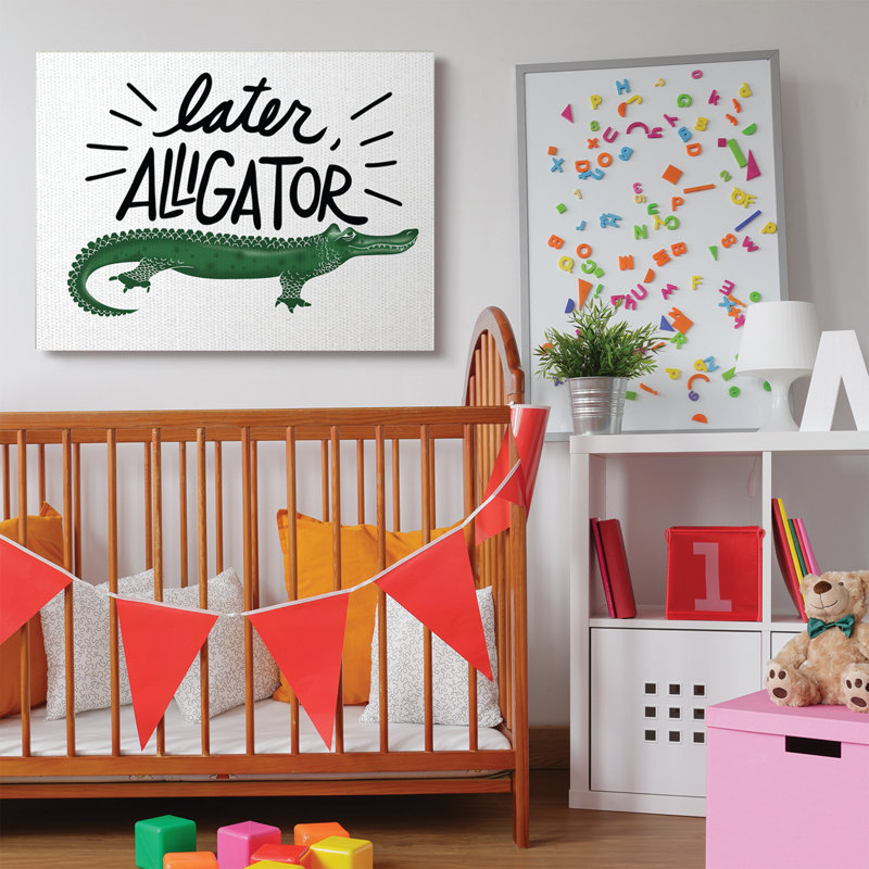 Art sur toile alligator animaux plus tard Ricka, H 36 po x l 48 po x P 1,5 po, Toile tendue