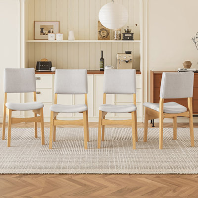 Ensemble de 2 chaises de salle à manger rembourrées empilables