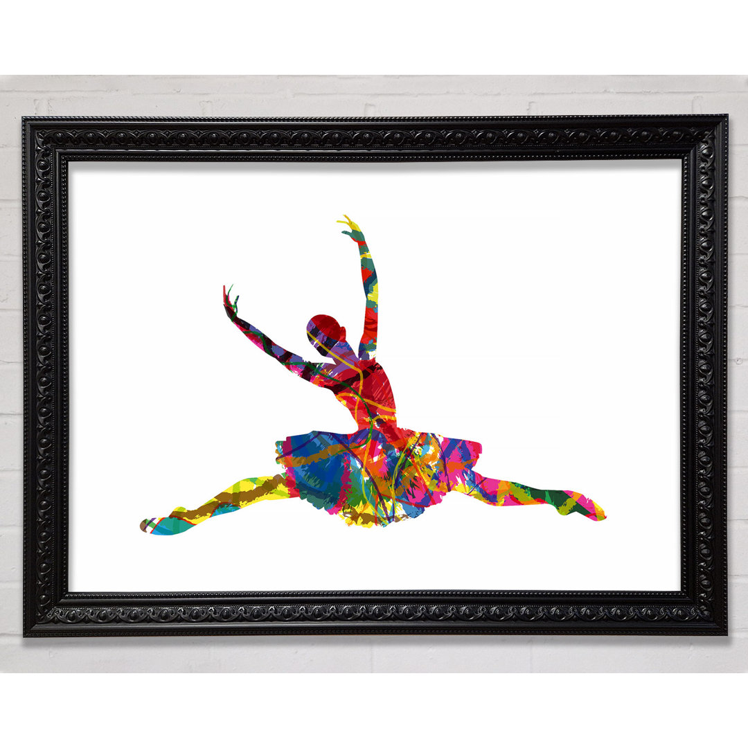 Rainbow Ballerina 2 - Einzelner Bilderrahmen Kunstdrucke