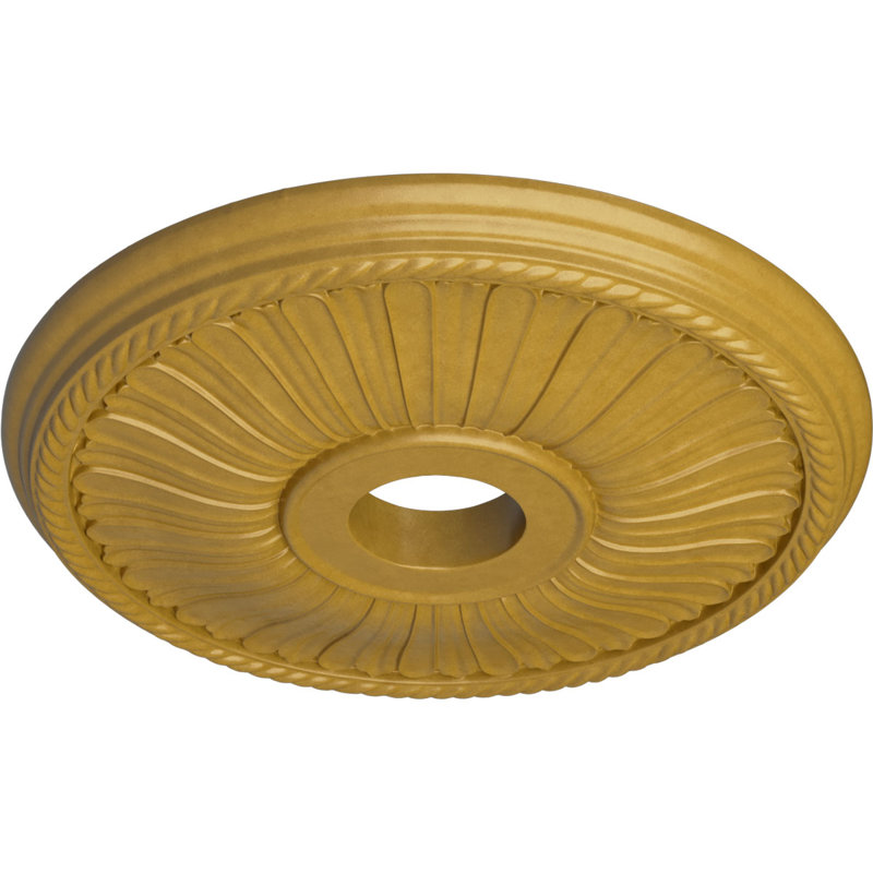 Médaillon de plafond Endurathane Randee, DE 20 po x P 1 3/8 po (convient aux auvents jusqu'à 3 7/8 po), fini de rêve de minuit peint à la main