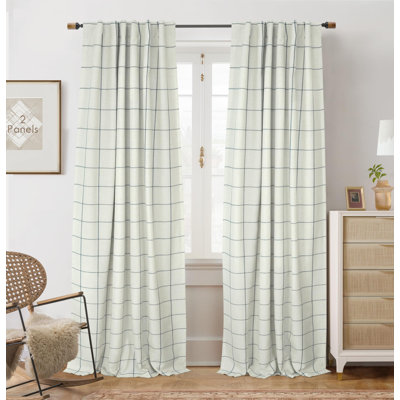 Rideaux en lin naturel occultant 100% Goffredo pour chambre à coucher Double couche Drape Farmhouse