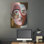 Luxe Metal Art «Geo Face II» par Victoria Borges, M «Geo Face II» par Victoria Borges