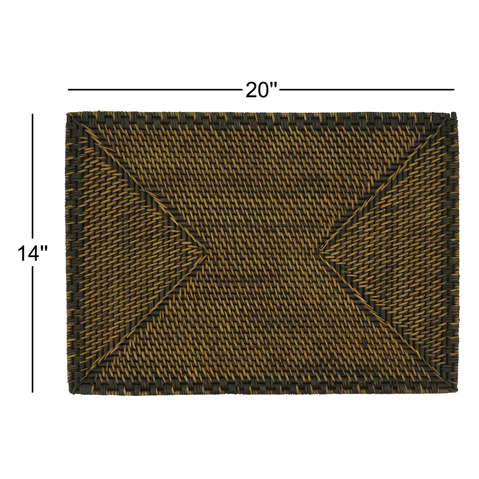 Avignon Collection Avignon Rattan Placemat, Brown